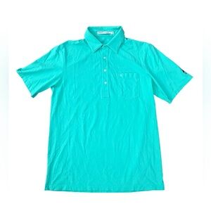 Criquet Top-Shelf Players Shirt Green Polo Cotton Comfort Travel Work Size L